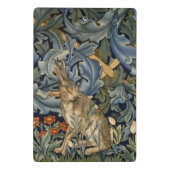 William Morris Forest Rabbit Floral Art Nouveau Mini Klemmbrett (Rückseite)