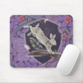 William Morris Forest Rabbit Floral Art Nouveau Mousepad (Mit Mouse)
