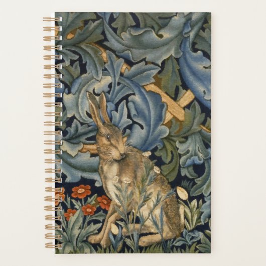 William Morris Forest Rabbit Floral Art Nouveau Planer (Vorderseite)
