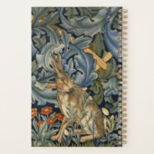 William Morris Forest Rabbit Floral Art Nouveau Planer (Rückseite)