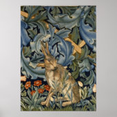 William Morris Forest Rabbit Floral Art Nouveau Poster (Vorne)
