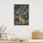 William Morris Forest Rabbit Floral Art Nouveau Poster (Küche)