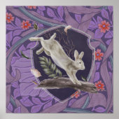 William Morris Forest Rabbit Floral Art Nouveau Poster (Vorne)