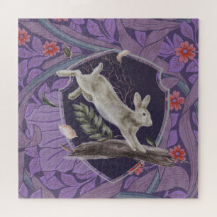 William Morris Forest Rabbit Floral Art Nouveau Puzzle