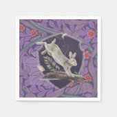 William Morris Forest Rabbit Floral Art Nouveau Serviette (Vorderseite)
