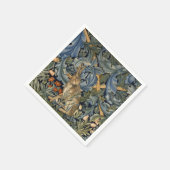 William Morris Forest Rabbit Floral Art Nouveau Serviette (Ecke)