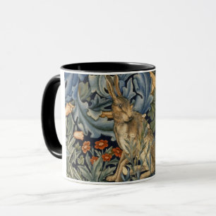 William Morris Forest Rabbit Floral Art Nouveau Tasse