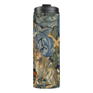 William Morris Forest Rabbit Floral Art Nouveau Thermosbecher