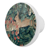 William Morris Forest Rabbit Floral Tapestry Keramikknauf (Rechts)