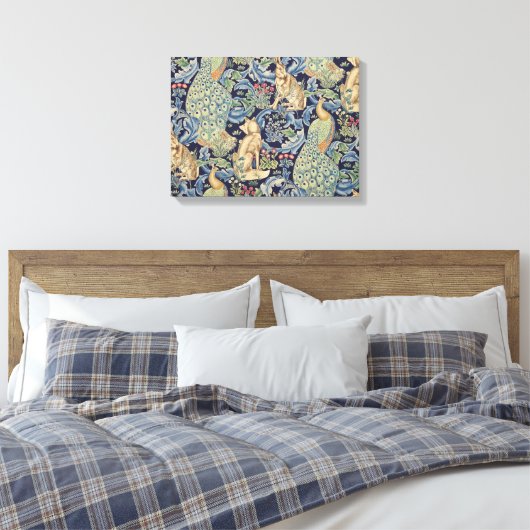 William Morris Forest Rabbit Leinwanddruck (Insitu (Schlafzimmer))