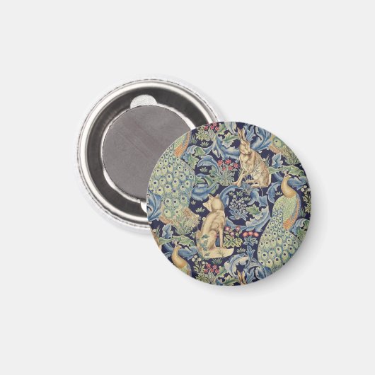 William Morris Forest Rabbit Magnet (Vorderseite/Rückseite)