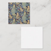 William Morris Forest Rabbit Quadratische Visitenkarte (Vorne/Hinten)