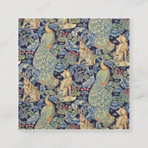 William Morris Forest Rabbit Quadratische Visitenkarte