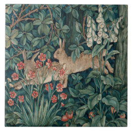 William Morris Forest Rabbits Floral Fliese