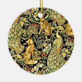William Morris Forest Tapestry Fox Hare Peacock Keramik Ornament (Vorne)
