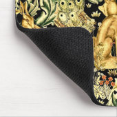 William Morris Forest Tapestry Fox Hare Peacock Mousepad (Ecke)