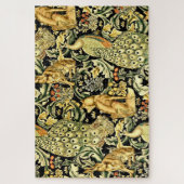 William Morris Forest Tapestry Fox Hare Peacock Puzzle (Vertikal)