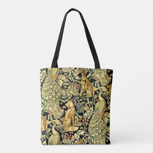 William Morris Forest Tapestry Fox Hare Peacock Tasche (Rückseite)