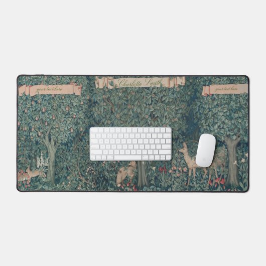 William Morris Forest Tapestry mit Personalisierun Schreibtischunterlage (Tastatur & Maus)
