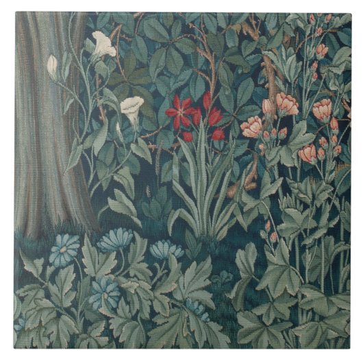 William Morris Forest Wildblume 2 Tapestry Fliese (Vorderseite)