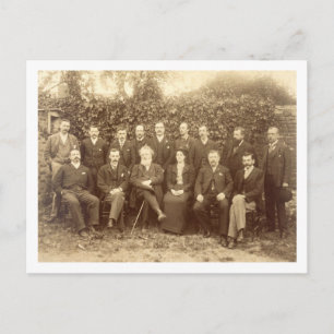 William Morris, fotografiert mit dem Stab von Kel Postkarte