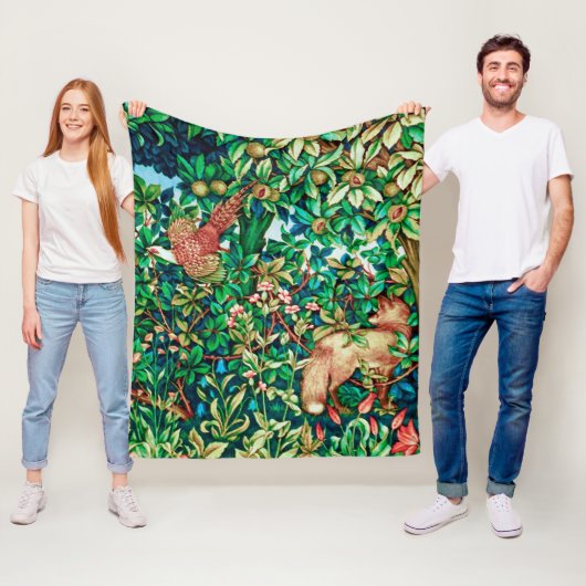 William Morris Fox und paasant Tapestory Print Fleecedecke (Beispiel)