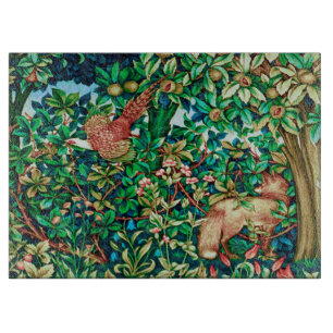 William Morris Fox und Paul Tapestry Print Schneidebrett