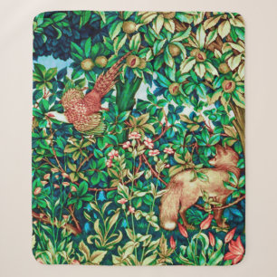 William Morris Fox und Paul Tapestry Print Sherpadecke