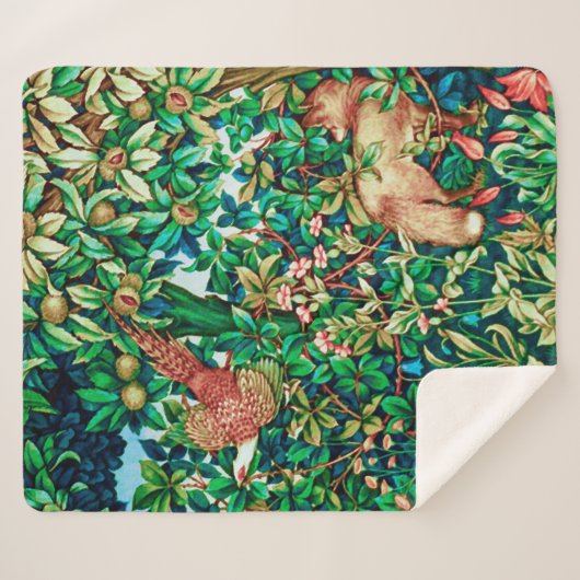 William Morris Fox und Paul Tapestry Print Sherpadecke (Vorderseite (Horizontal))