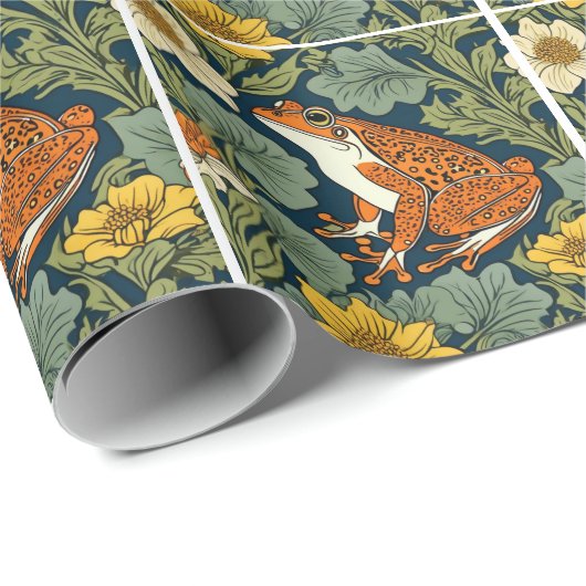 William Morris Froschinspiration Geschenkpapier (Rolleneckpunkt)