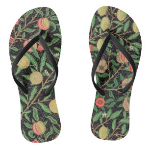 William Morris Frucht Granatapfel Blumenmuster Badesandalen