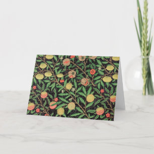 William Morris Frucht Granatapfel Blumenmuster Karte