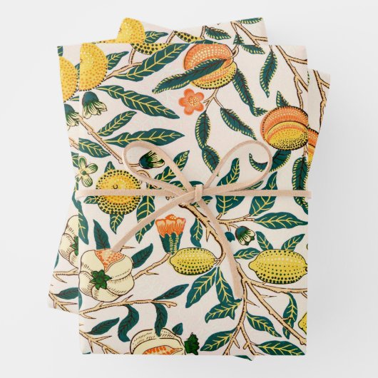 William Morris Frucht Granatapfel Vintage Geschenkpapier Set (Beispiel)