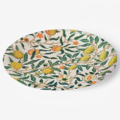 William Morris Frucht Granatapfel Vintage Pappteller (Schrägansicht)
