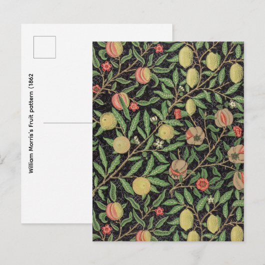 William Morris' Fruchtmuster (1862) Postkarte (Vorne/Hinten)