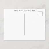 William Morris' Fruchtmuster (1862) Postkarte (Rückseite)