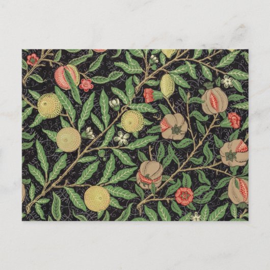 William Morris' Fruchtmuster (1862) Postkarte (Vorderseite)