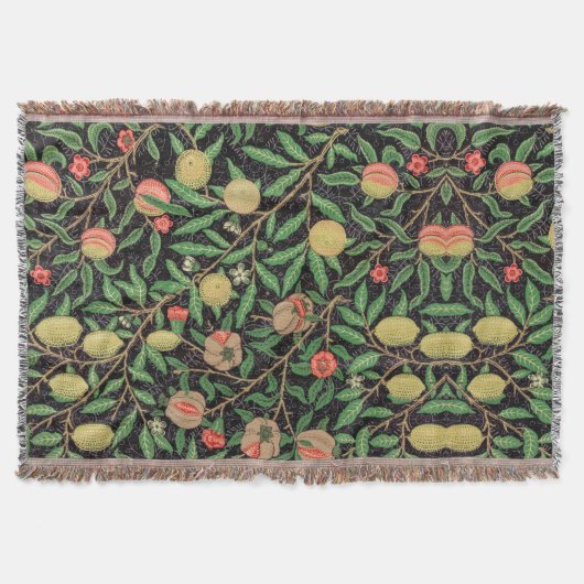 William Morris Fruchtmuster Vintag Decke (Vorderseite)