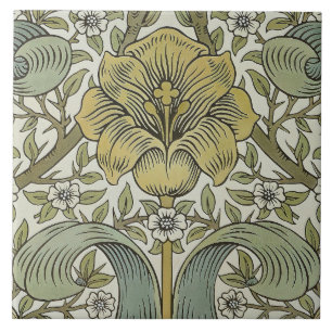 William Morris Frühjahrsdickicht Gelbe Blumenkunst Fliese