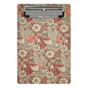 William Morris Frühling Compton Blume Vintage Rot Mini Klemmbrett