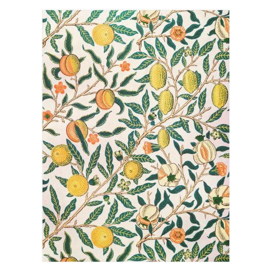 William Morris Fruit Granatapfel Vintage Tischdecke (Vorderseite)
