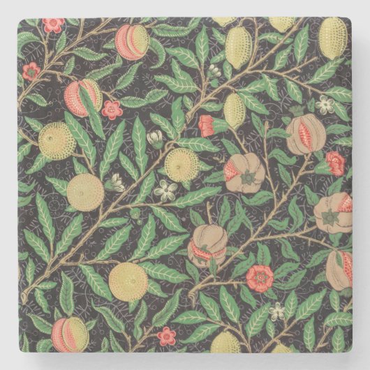 William Morris Fruit Pattern Stone Untersetzer (Vorderseite)