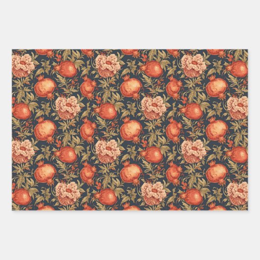 William Morris Fruit Pomegranat-Muster Geschenkpapier Set (Vorderseite)