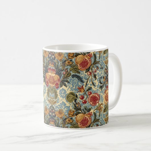 William Morris Fruit Pomegranat-Muster Kaffeetasse (VorderseiteRechts)