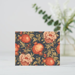 William Morris Fruit Pomegranat-Muster Postkarte