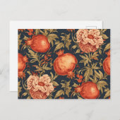 William Morris Fruit Pomegranat-Muster Postkarte (Vorne/Hinten)