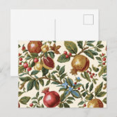 William Morris Fruit Pomegranat-Muster Postkarte (Vorne/Hinten)