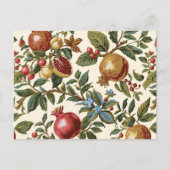 William Morris Fruit Pomegranat-Muster Postkarte (Vorderseite)