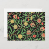 William Morris Fruit Pomegranate Blumenmuster Postkarte (Vorne/Hinten)