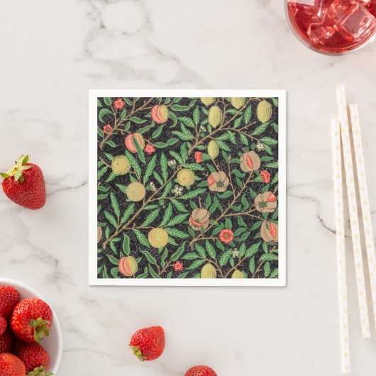 William Morris Fruit Pomegranate Blumenmuster Serviette (Beispiel)